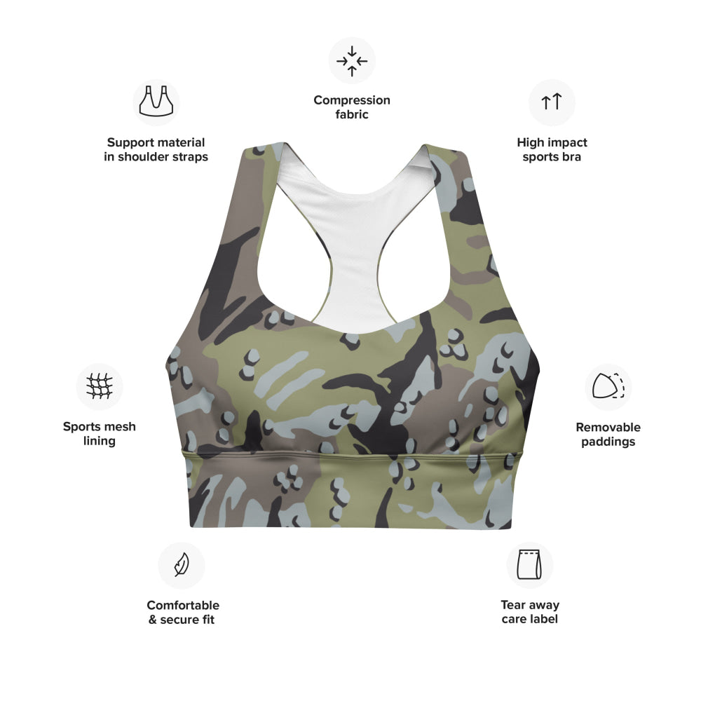 Iranian Naval Infantry CAMO Longline sports bra - Womens Sports Bra