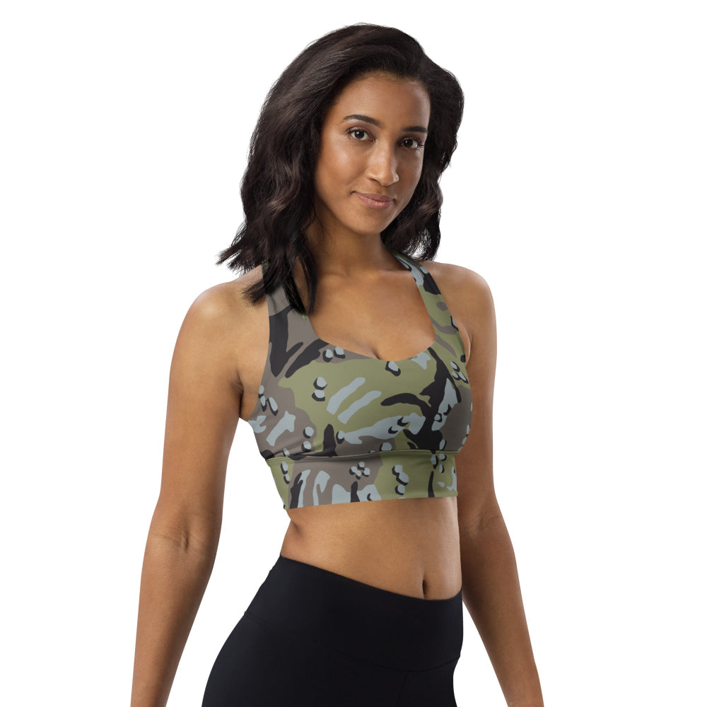 Iranian Naval Infantry CAMO Longline sports bra - Womens Sports Bra