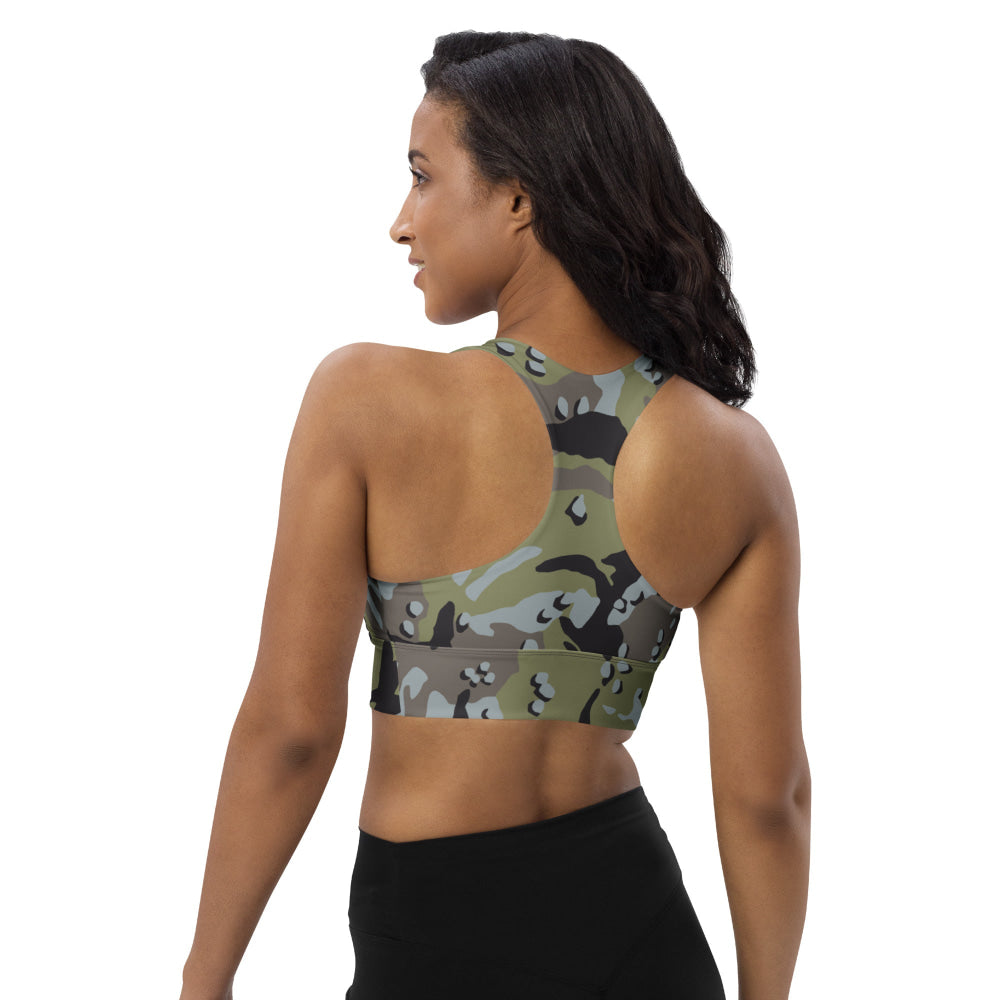 Iranian Naval Infantry CAMO Longline sports bra - Womens Sports Bra