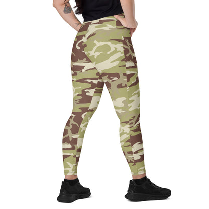 Iraqi 36th Commando Battalion CAMO Leggings with pockets - 2XS - Womens With Pockets