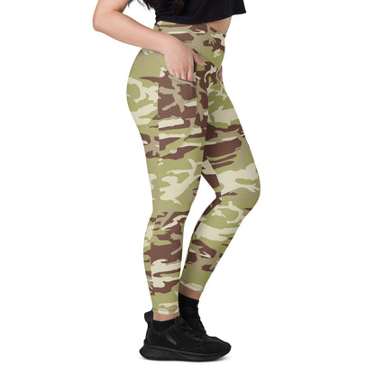 Iraqi 36th Commando Battalion CAMO Leggings with pockets - Womens With Pockets