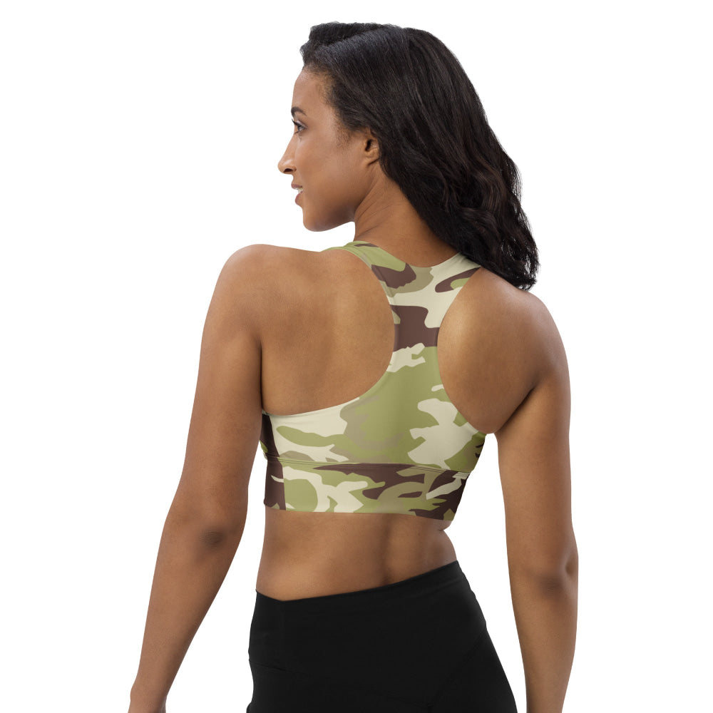 Iraqi 36th Commando Battalion CAMO Longline sports bra - Womens Sports Bra