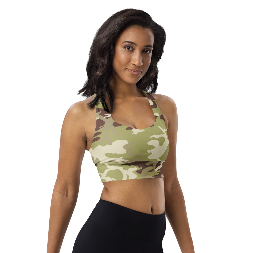 Iraqi 36th Commando Battalion CAMO Longline sports bra - Womens Sports Bra