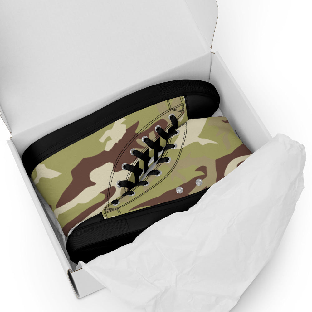 Iraqi 36th Commando Battalion CAMO Men’s high top canvas shoes - Mens High Top Canvas Shoes