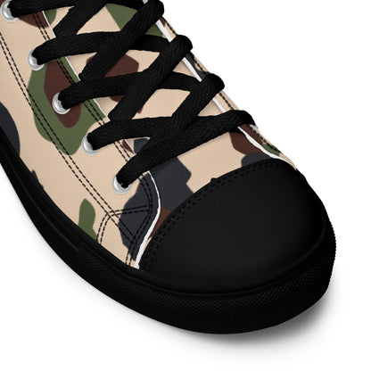 Iraqi Desert Blotch CAMO Men’s high top canvas shoes - Mens High Top Canvas Shoes