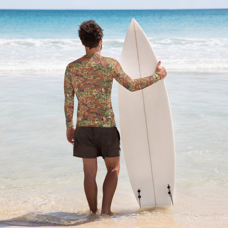Oak Leaf Eichenlaubmuster Iraqi Arid CAMO Mens Long-Sleeve Rash Guard