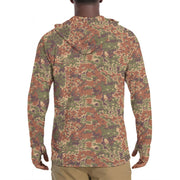 Oak Leaf Eichenlaubmuster Iraqi Arid CAMO Mens Sunscreen Sports Hoodie With Thumb Holes