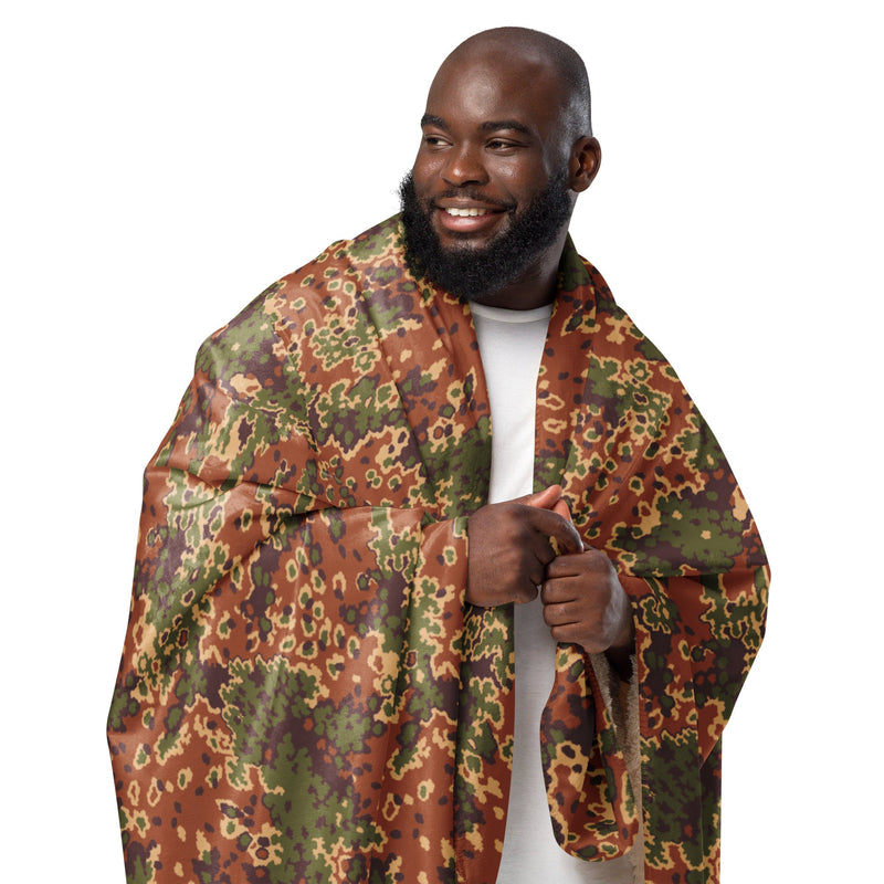 Oak Leaf Eichenlaubmuster Iraqi Arid CAMO Sherpa Blanket