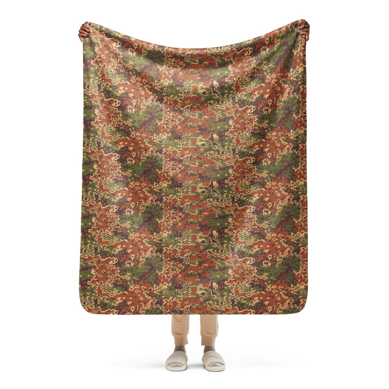 Oak Leaf Eichenlaubmuster Iraqi Arid CAMO Sherpa Blanket - 50″×60″