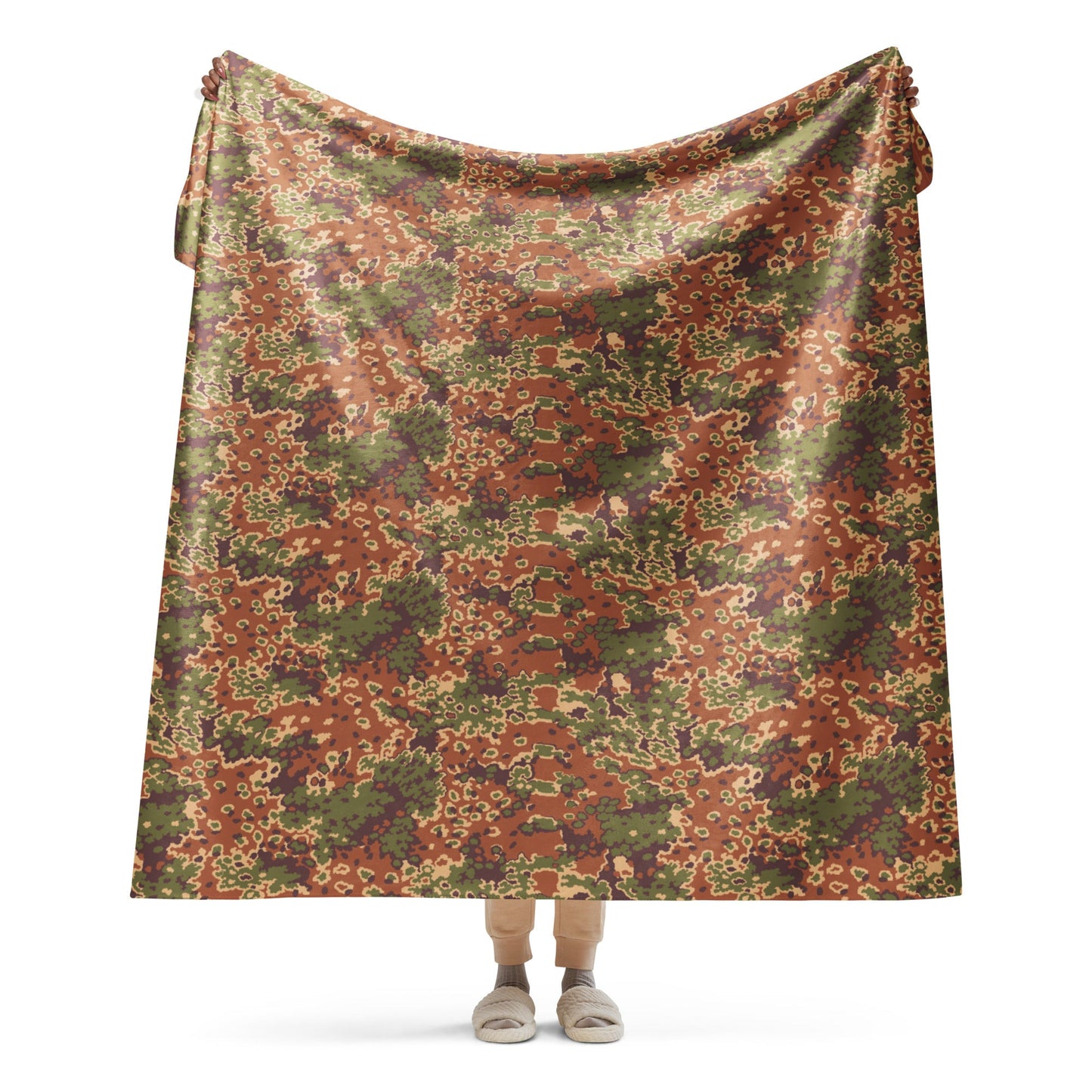 Iraqi Oak Leaf Eichenlaubmuster Arid CAMO Sherpa blanket - 60″×80″ - Blankets