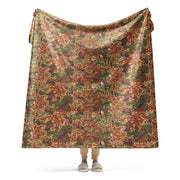 Oak Leaf Eichenlaubmuster Iraqi Arid CAMO Sherpa Blanket - 60″×80″