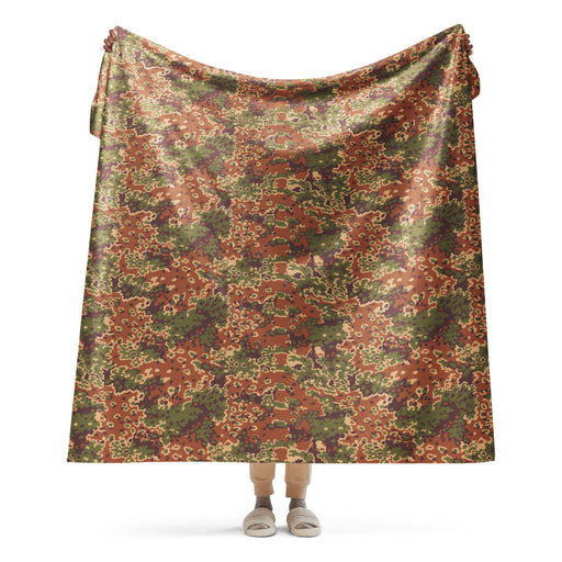 Oak Leaf Eichenlaubmuster Iraqi Arid CAMO Sherpa Blanket - 60″×80″