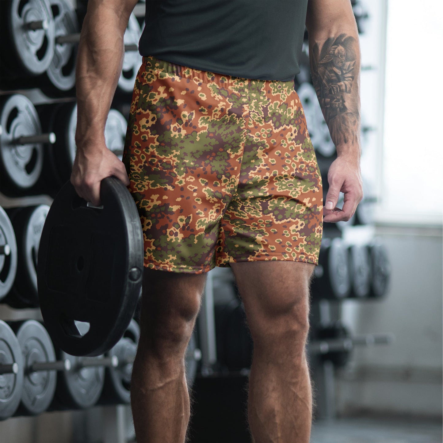 Iraqi Oak Leaf Eichenlaubmuster Arid CAMO Unisex Athletic Long Shorts - 2XS