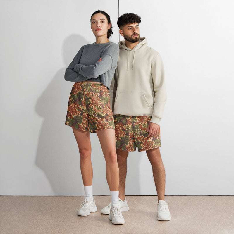 Oak Leaf Eichenlaubmuster Iraqi Arid CAMO Unisex Athletic Long Shorts
