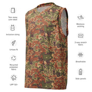 Oak Leaf Eichenlaubmuster Iraqi Arid CAMO Unisex Basketball Jersey