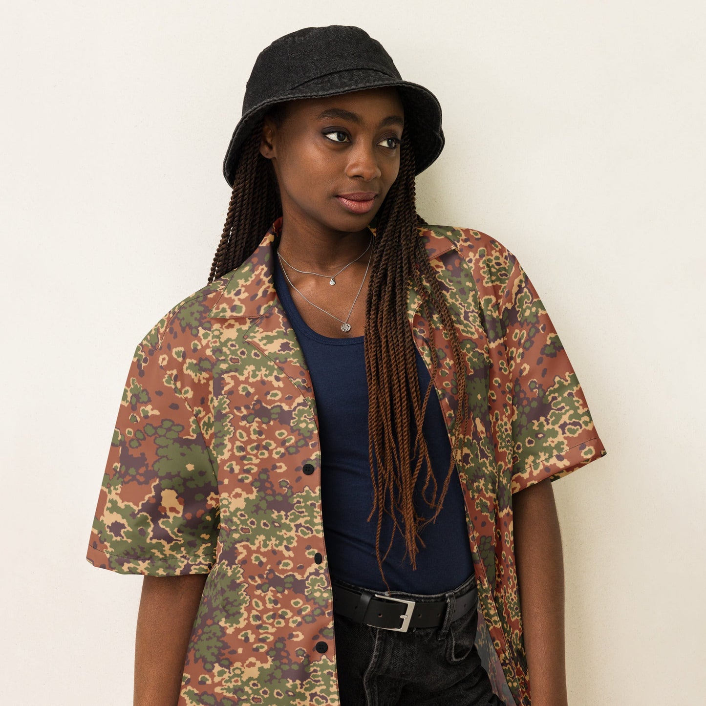 Iraqi Oak Leaf Eichenlaubmuster Arid CAMO Unisex button shirt - Button Shirts