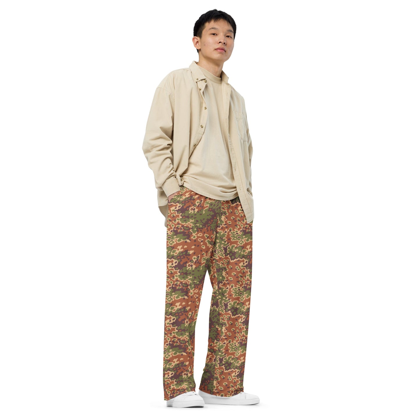 Iraqi Oak Leaf Eichenlaubmuster Arid CAMO unisex wide-leg pants - Wide-leg Pants