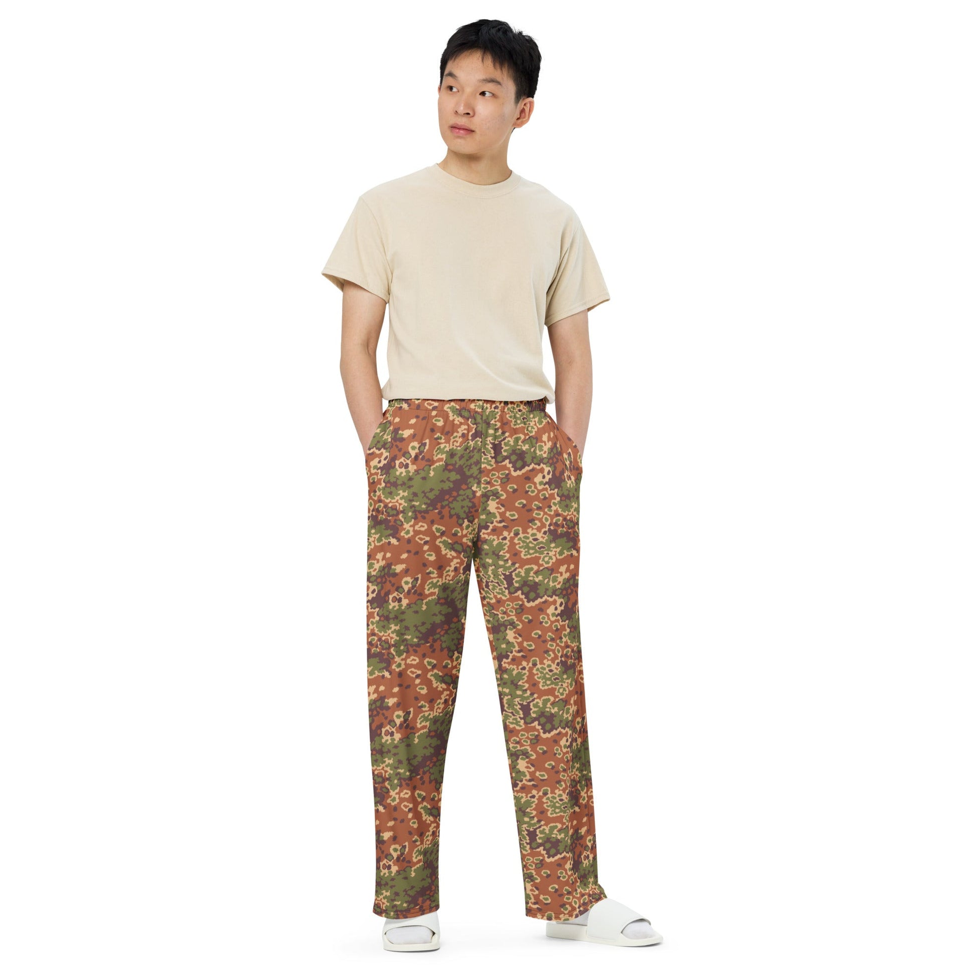Iraqi Oak Leaf Eichenlaubmuster Arid CAMO unisex wide-leg pants - Wide-leg Pants