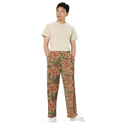 Iraqi Oak Leaf Eichenlaubmuster Arid CAMO unisex wide-leg pants - Wide-leg Pants