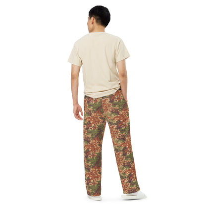 Iraqi Oak Leaf Eichenlaubmuster Arid CAMO unisex wide-leg pants - Wide-leg Pants