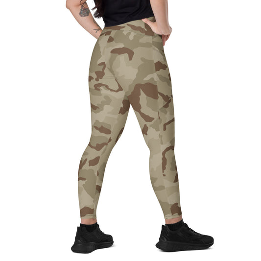 Irish DPM Desert CAMO Leggings with pockets - 2XS - Womens With Pockets