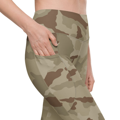 Irish DPM Desert CAMO Leggings with pockets - Womens With Pockets