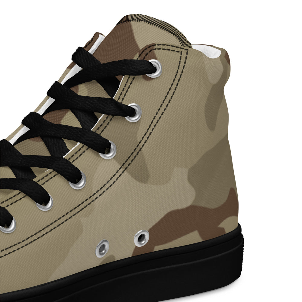 Irish DPM Desert CAMO Men’s high top canvas shoes - Mens High Top Canvas Shoes