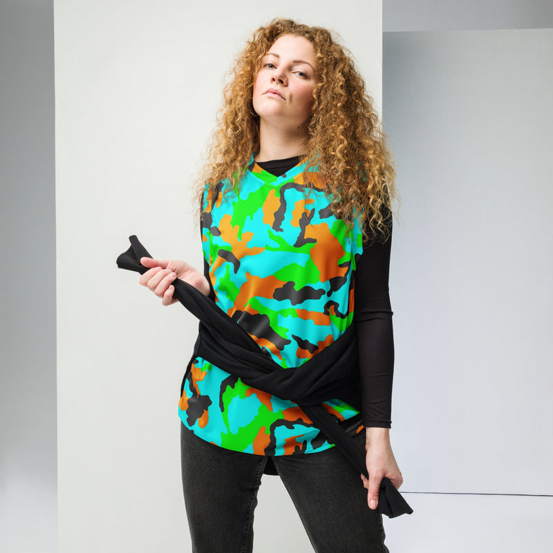 DPM Neon Tropic CAMO Unisex Basketball Jersey