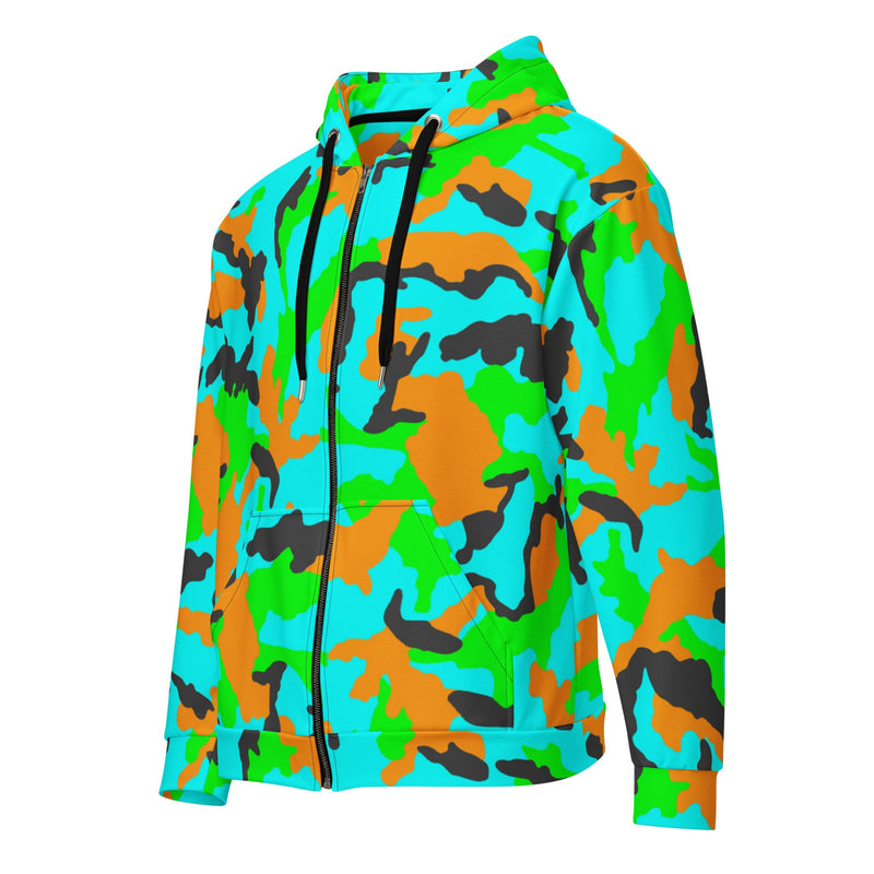 DPM Neon Tropic CAMO Unisex Zip Hoodie