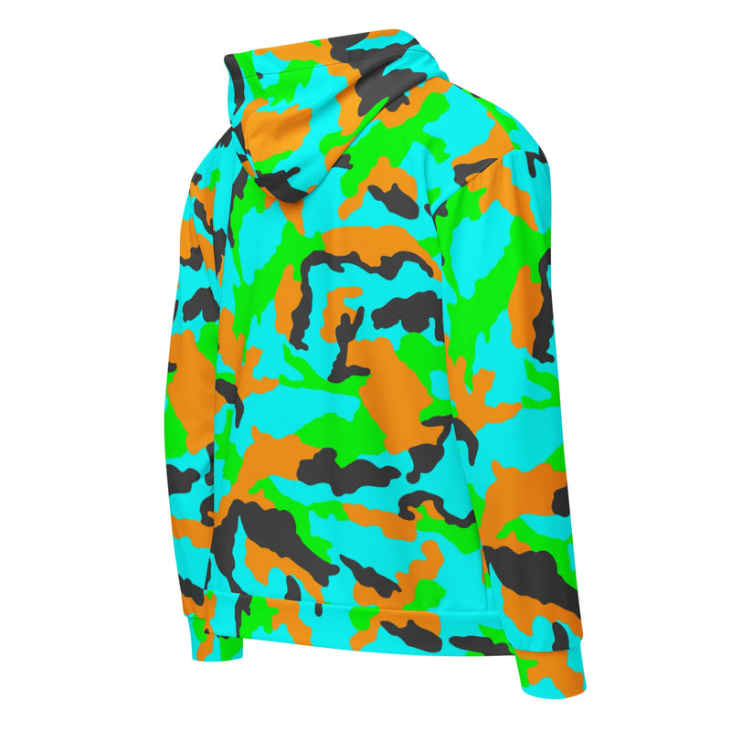 DPM Neon Tropic CAMO Unisex Zip Hoodie