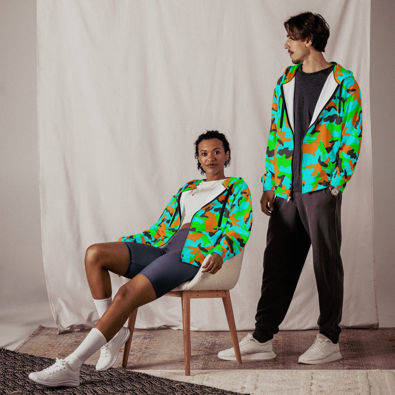 DPM Neon Tropic CAMO Unisex Zip Hoodie