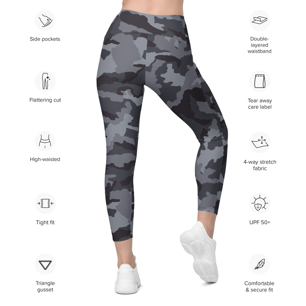 Irish DPM Naval Service CAMO Leggings with pockets - Womens With Pockets