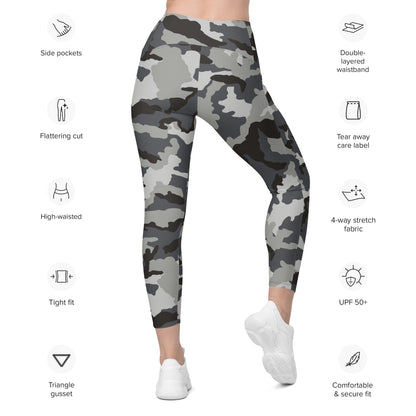 Irish DPM Urban CAMO Leggings with pockets - Womens With Pockets