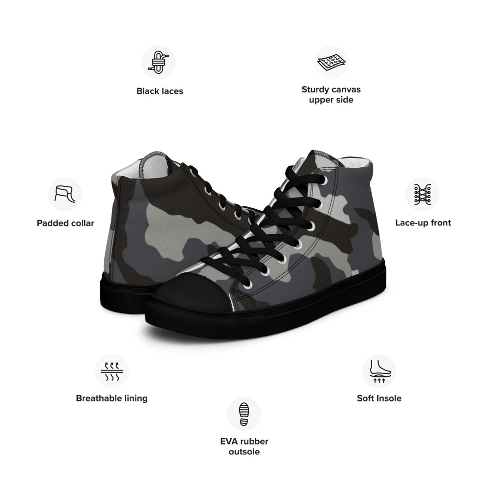 Irish DPM Urban CAMO Men’s high top canvas shoes - Mens High Top Canvas Shoes