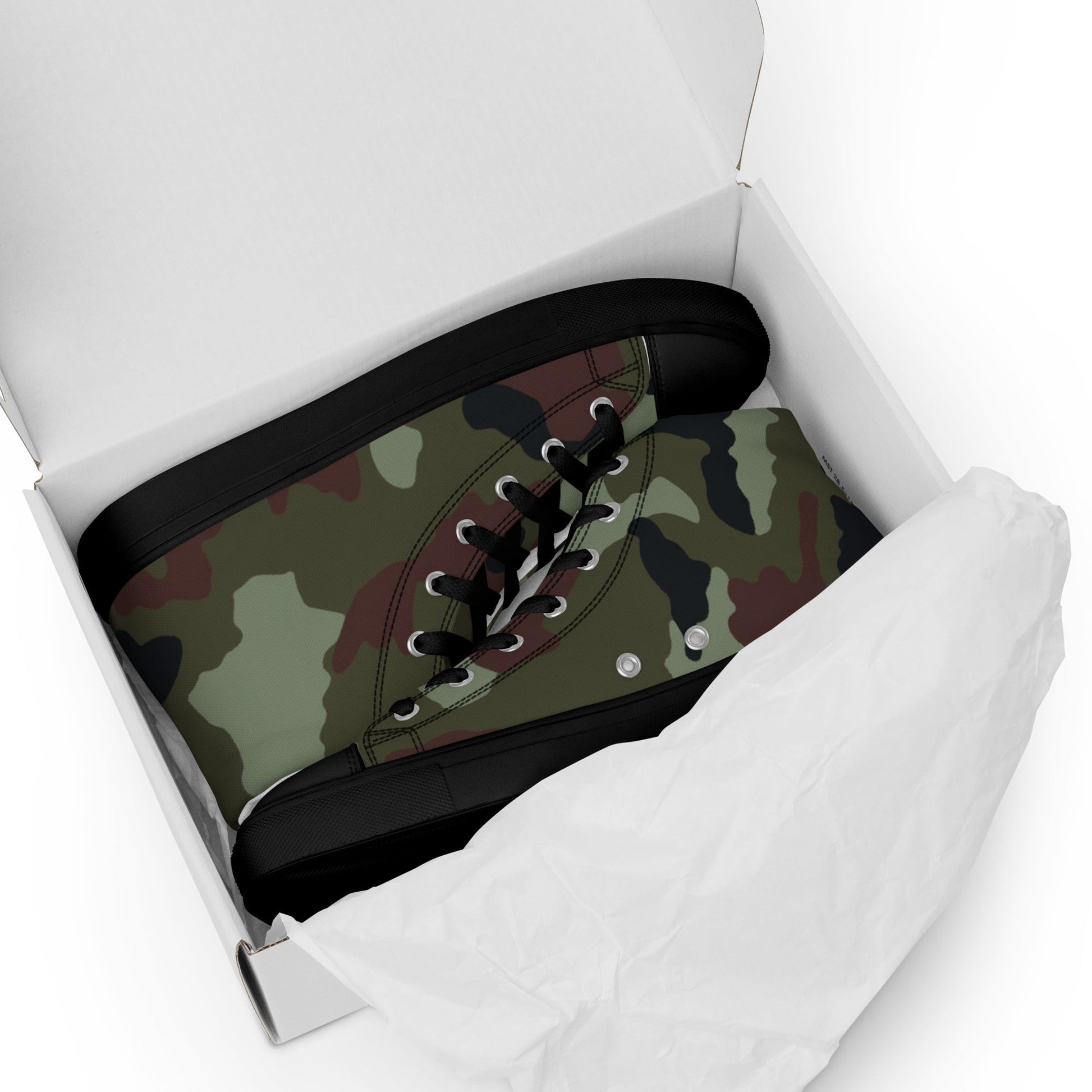 Irish DPM Woodland CAMO Mens high top canvas shoes - High Top Canvas Shoes