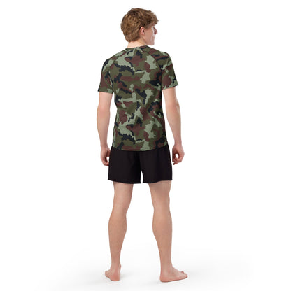 Irish DPM Woodland CAMO Mens Short-Sleeve Rash Guard - Short-sleeve Guards