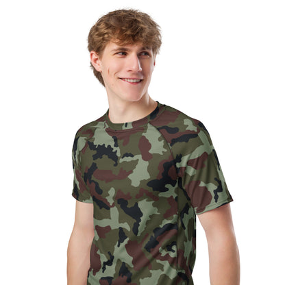 Irish DPM Woodland CAMO Mens Short-Sleeve Rash Guard - Short-sleeve Guards