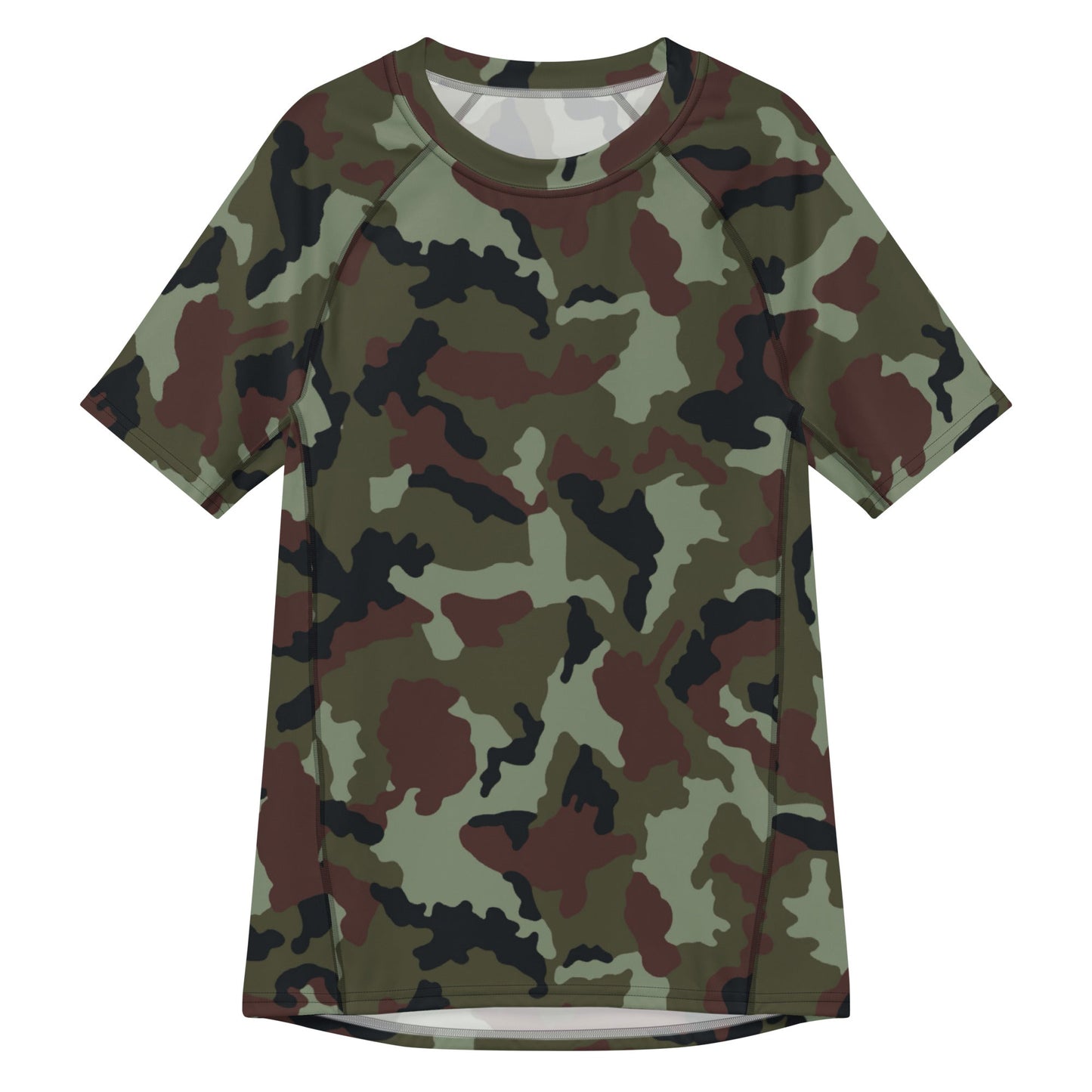 Irish DPM Woodland CAMO Mens Short-Sleeve Rash Guard - 2XS - Short-sleeve Guards
