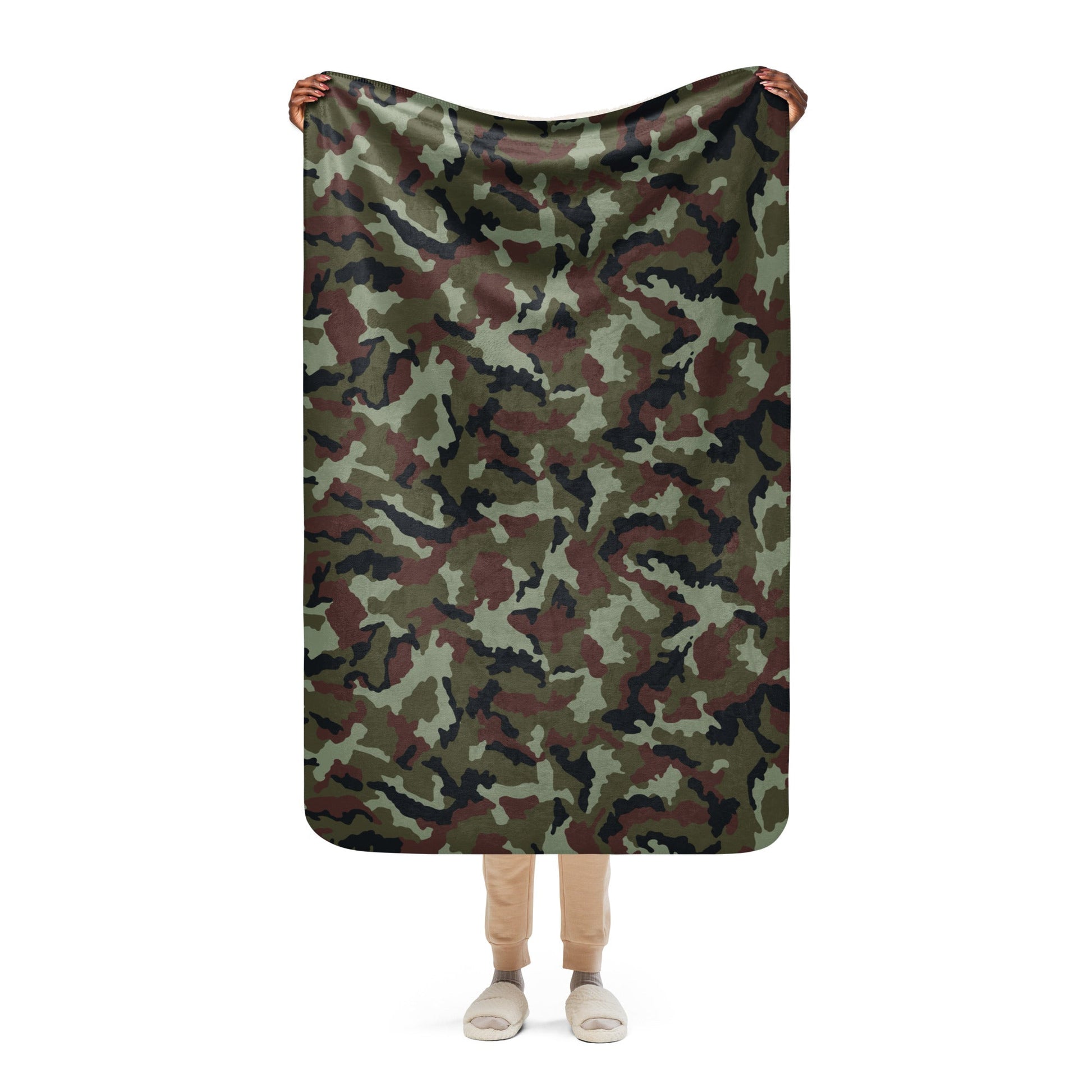 Irish DPM Woodland CAMO Sherpa blanket - 37″×57″ - Blanket