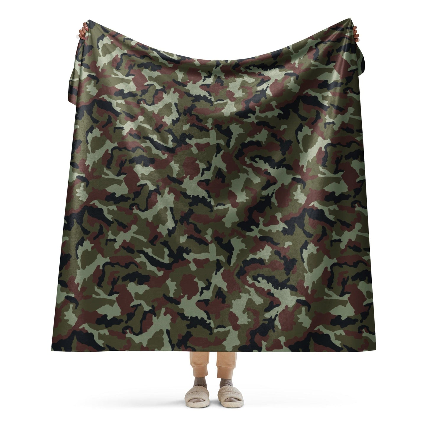 Irish DPM Woodland CAMO Sherpa blanket - 60″×80″ - Blankets