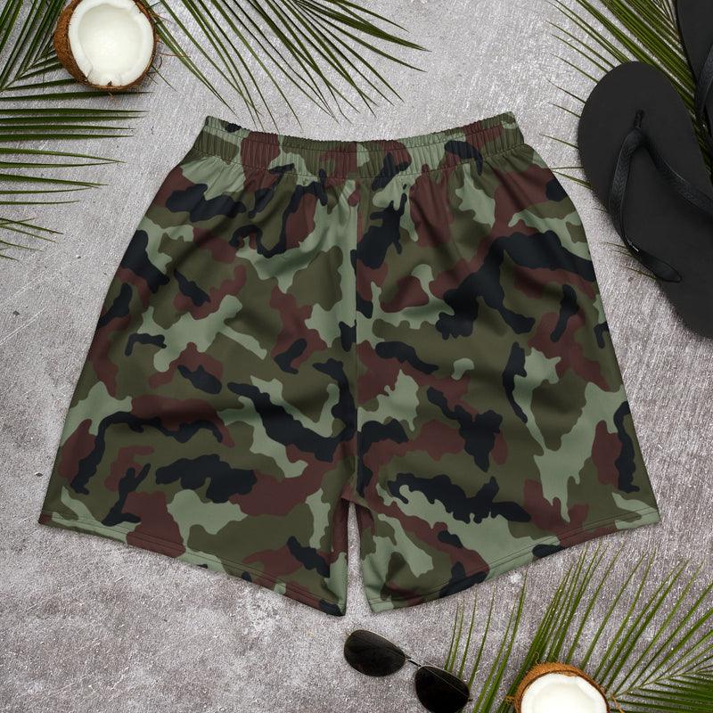 DPM Irish Woodland CAMO Unisex Athletic Long Shorts