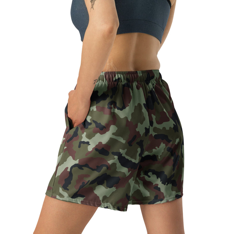 DPM Irish Woodland CAMO Unisex Athletic Long Shorts