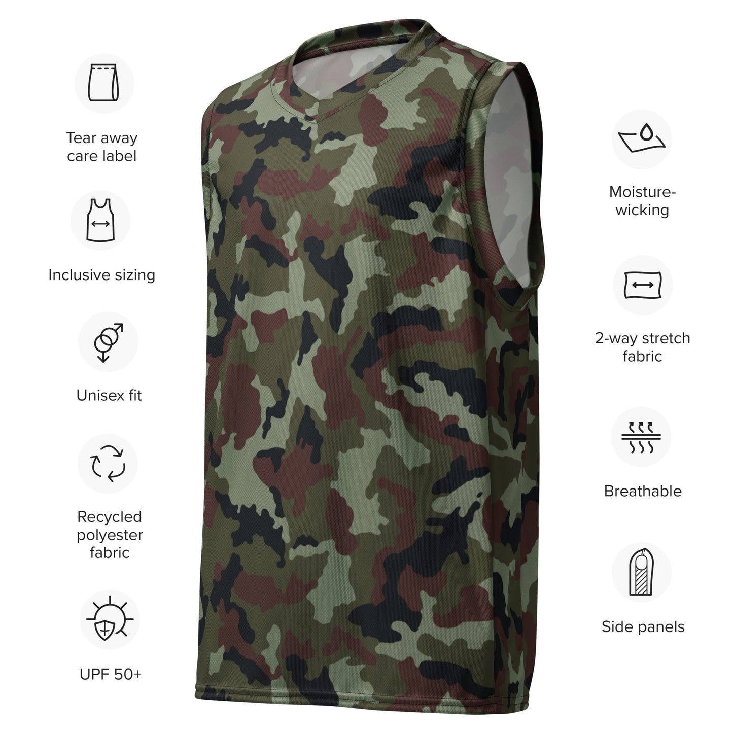 Irish DPM Woodland CAMO unisex basketball jersey - Basketball Jerseys