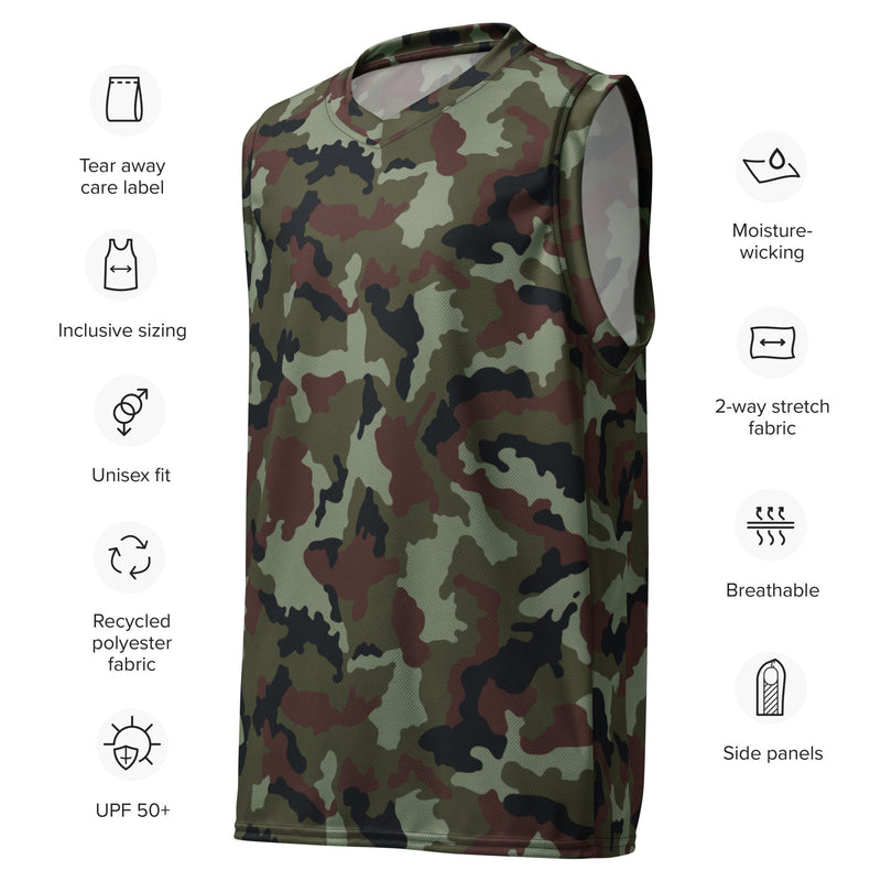 DPM Irish Woodland CAMO Unisex Basketball Jersey