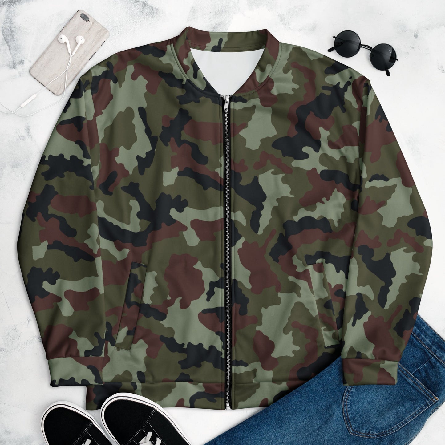 Irish DPM Woodland CAMO Unisex Bomber Jacket - Jackets