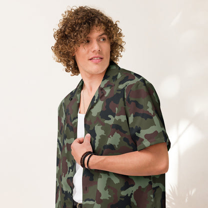 Irish DPM Woodland CAMO Unisex button shirt - Button Shirts