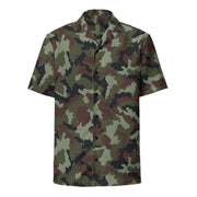 DPM Irish Woodland CAMO Unisex Short-Sleeve Button Shirt - Button-Up