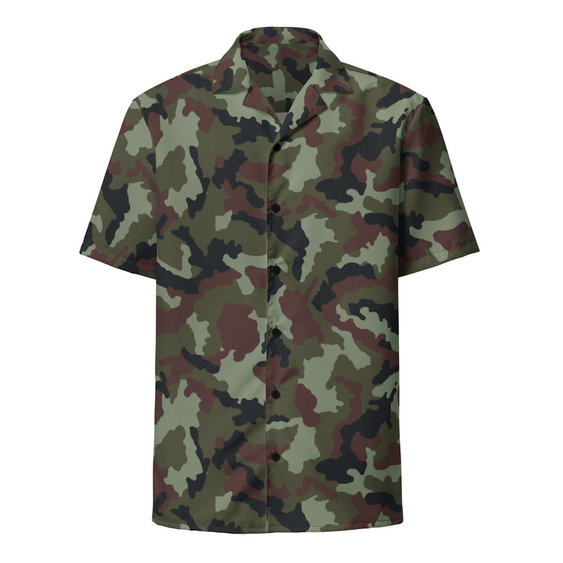 DPM Irish Woodland CAMO Unisex Short-Sleeve Button Shirt - Button-Up
