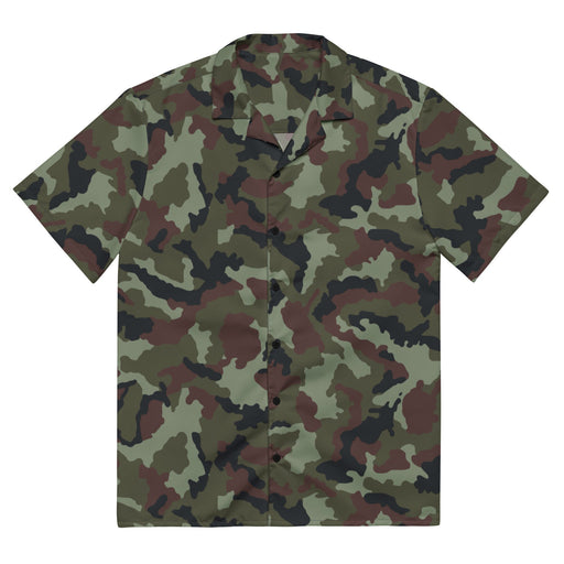 DPM Irish Woodland CAMO Unisex Short-Sleeve Button Shirt - 2XS - Button-Up