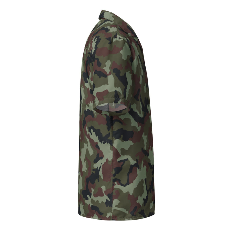 DPM Irish Woodland CAMO Unisex Short-Sleeve Button Shirt - Button-Up